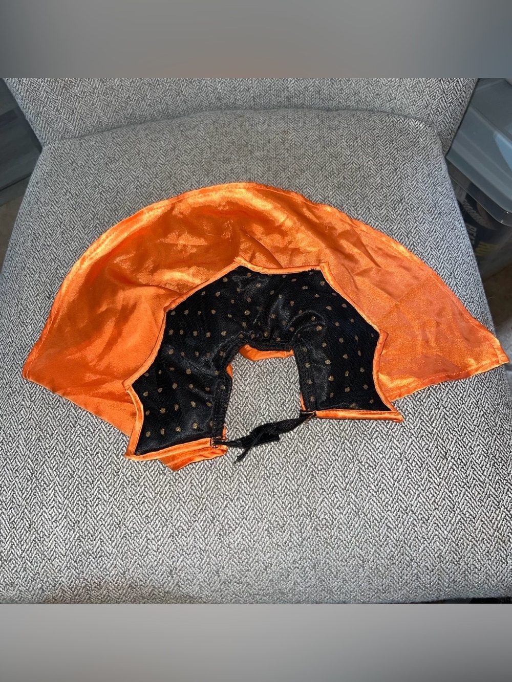 Build A Bear Halloween Cape Orange Black Gold Sparkle Costume Plush Outfit HTF